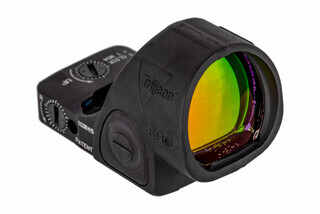 Trijicon SRO micro reflex sight featuers an enlarged window for wide field of view cowitnessing with iron sights
